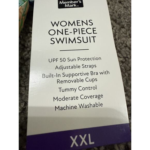 2X Member's Mark Women's Wrap-Style One-Piece Swimsuit Tummy Control Slimming - Picture 9 of 9